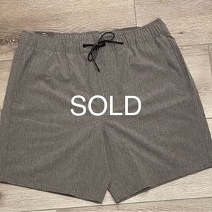 Eddie Bauer Men's UPF 50 Quick Dry Woven Tech Pull-On Shorts, Gray, Size L, New